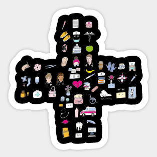 Medical Cross From Nurse Life Icons Sticker